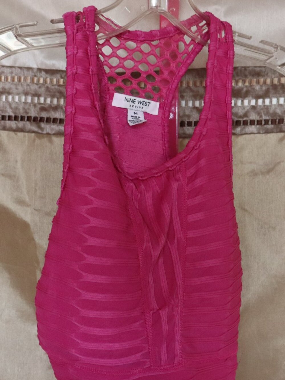 Nine West‎ Active Women's Raspberry Pink Cropped Tank - Medium